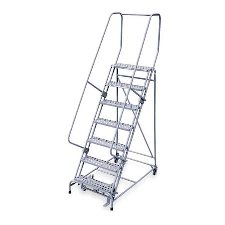 Cotterman 100 in H Steel Rolling Ladder, 7 Steps, 450 lb Load Capacity 1507R2630A6E10B4W4C1P6
