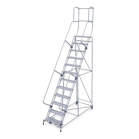 Cotterman 162 in H Steel Rolling Ladder, 12 Steps, 450 lb Load Capacity 1512R2632A6E10B4W4C1P3