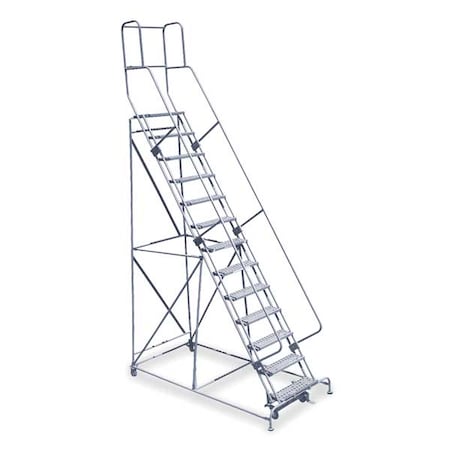 Cotterman 172 in H Steel Rolling Ladder, 13 Steps, 450 lb Load Capacity 1513R2642A3E20B4C1P3