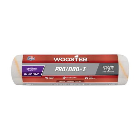 Wooster 9" Paint Roller Cover, 3/16" Nap, Woven Fabric RR641-9