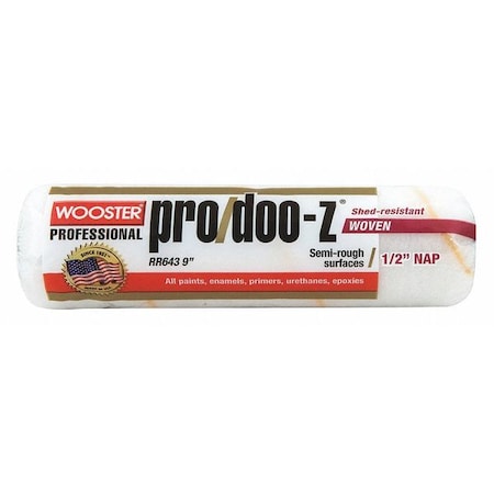 Wooster Rr643 9 3 18 9 L 1 2 Nap Semi Rough Paint Roller Cover Zoro Com