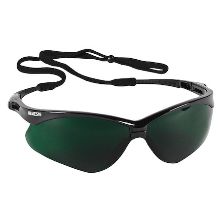 Kleenguard V30 Nemesis, Welding Safety Glasses, Anti-Scratch, Dark Green Lens, Black Frame, Half-Frame 25671