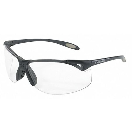 Uvex A900, Safety Glasses, Anti-Fog, Clear Lens, Black Frame, Half-Frame A901
