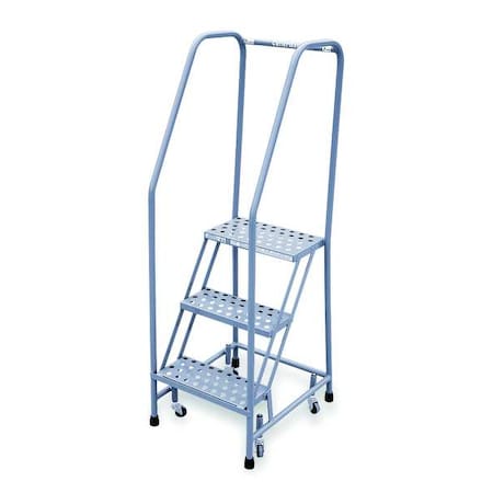 Cotterman 60 in H Steel Rolling Ladder, 3 Steps, 450 lb Load Capacity 1003R1820A2E10B3C1P6