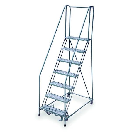 Cotterman 100 in H Steel Rolling Ladder, 7 Steps, 450 lb Load Capacity 1007R2630A6E10B4C1P6