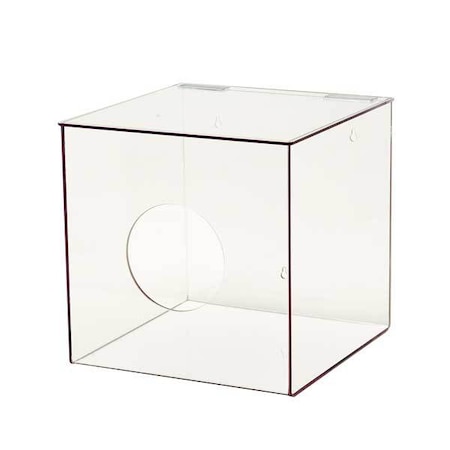 Condor Protection Dispenser, PETG, clear, 12 x 12 x 12" 3UZG4
