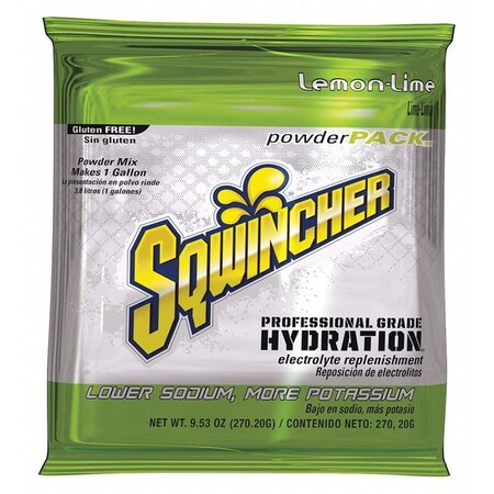 Sqwincher Sports Drink Mix Powder 9.5 oz., Lemon-Lime, PK20 159016008