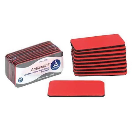 First Aid Only Splint, Finger, Orange/Blue, Foam, PK10 3530