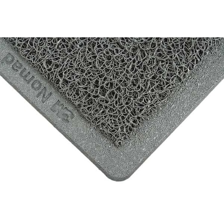 3M Entrance Mat, Vinyl, 7/16 in Thick, Gray, 3 ft W x 5 ft L 6050