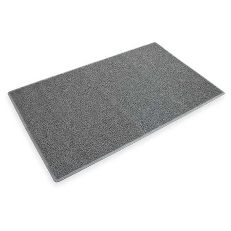 3M Entrance Mat, Vinyl, 1/2" Thick, Gray, 3 ft W x 5 ft L 8100