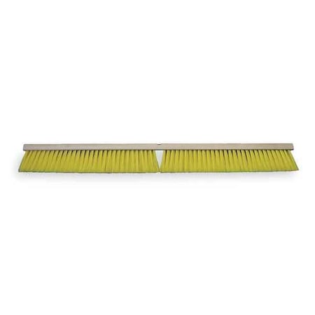 Tough Guy 36 in Sweep Face Push Broom Head, Medium, Yellow 3U768