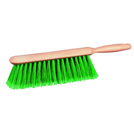 Tough Guy 3 in W Bench Brush, Soft, 5 1/4 in L Handle, 9 in L Brush, Green, Foam, 14 1/4 in L Overall 3U788
