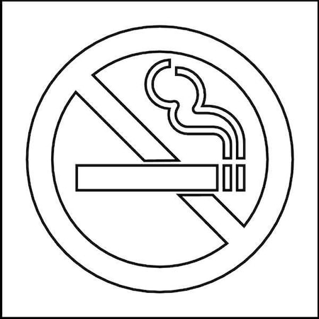 Electromark Floor Stencil, No Smoking, Polyethylene Y453460