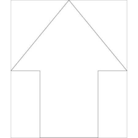 Electromark Stencil, Arrow, 24 in Character Height, Not Applicable Font, Polyethylene, Clear Y605019