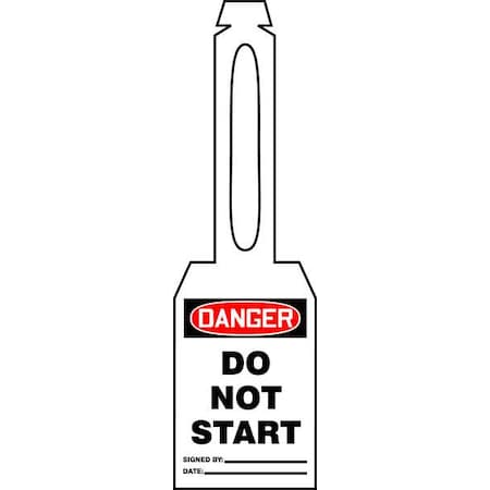 Accuform Danger Tag, General Safety, 5 1/4 in H x 3 1/4 in W, White, Rectangle, 25 PK TAL352