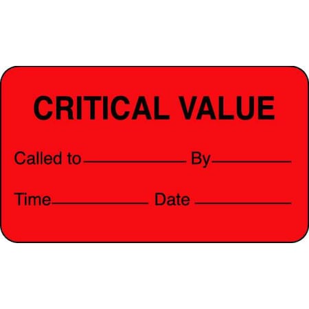 Roll Products Label, Red, Paper, PK1000 141487