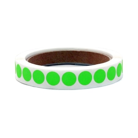 Roll Products 12 Color Code Circles Flo GR 1000roll 119-0002X