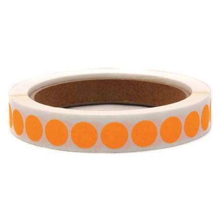 Zoro Select Blank Dot Label Orange 1/2"W, Pk1000 3VCL6