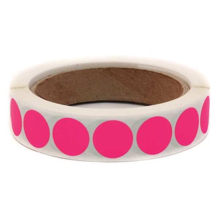 Zoro Select Blank Dot Label Pink 3/4"W, Pk1000 3VCN3