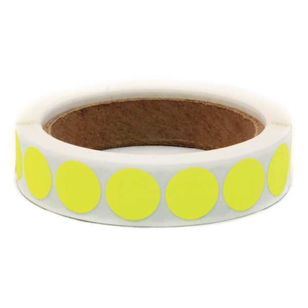 Zoro Select Blank Dot Label Yellow 3/4"W, Pk1000 3VCN5