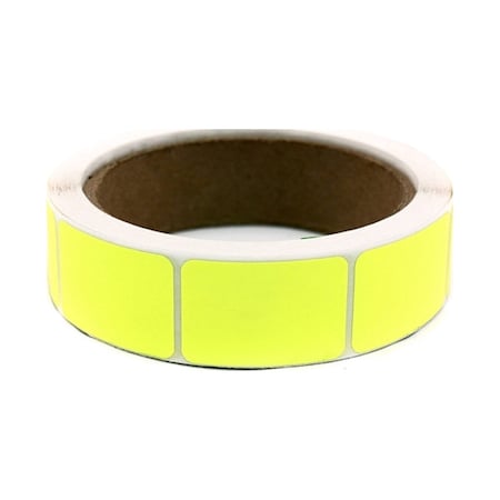 Zoro Select Blank Square Label Yellow 1"W, Pk500 3VCR7