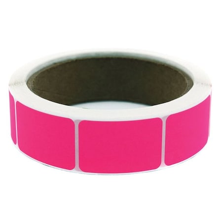Zoro Select Blank Square Label Pink 1"W, Pk500 3VCR5