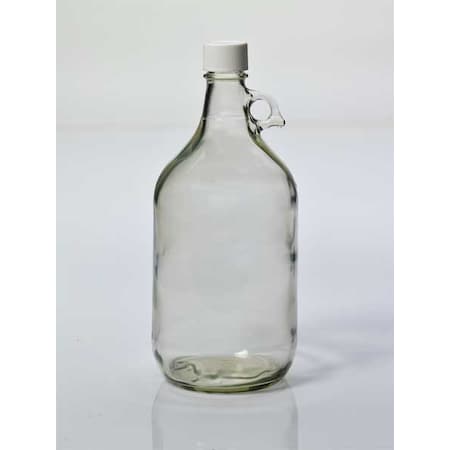 Qorpak Jug, 2.5 L Capacity - mL, 84 fl oz Capacity - oz, Screw On Closure, Glass, Integral Shoulder Handle GLC-02234
