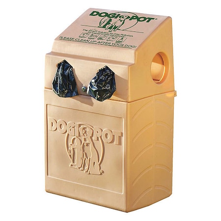 Dogipot Not Applicable 10 gal Rectangular Pet Waste Station, Tan, None, Polyethylene, 14 in 1006-2