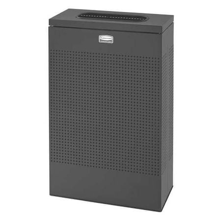 Rubbermaid Commercial FGSR14EPLTBK Silhouette Designer Wastebasket, Rectangular, 13-gallon, Black