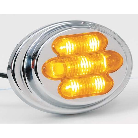 Maxxima Clearance Light, LED, Surface, Oval, 3 In L AX24Y-KIT