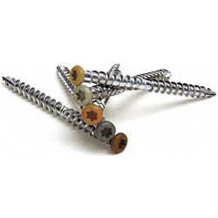 Zoro Select Deck Screw, 305 Stainless Steel, Trim Head, Square Drive, 350 PK 3VMX5
