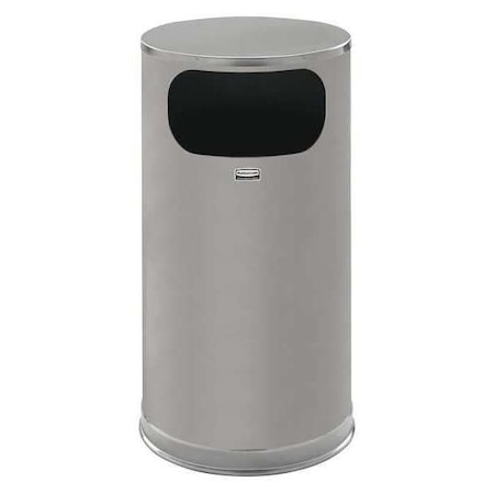 Rubbermaid Commercial Metallic 12 gal Round Indoor Metal Can, Stainless Steel, None, Steel, Not Applicable FGSO16SSSGL