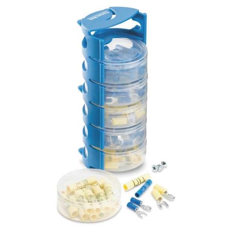 Sta-Kon Wire Terminal Kit, Vinyl Insulated, Blue, Yellow, Crimp Termination Only STA-ORG