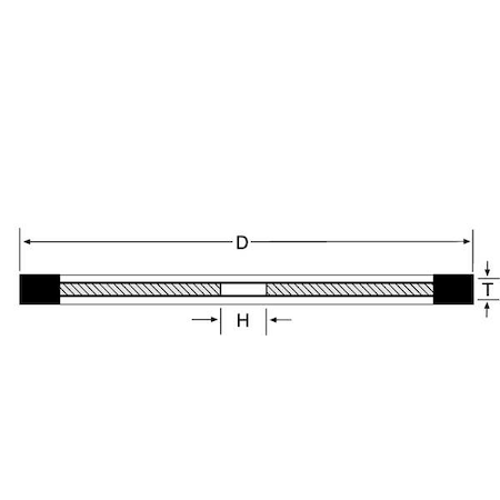 Norton Abrasives Grinding Wheel, Type 1, 4 in Dia, 1/16 in Thick, 3/4 in Arbor Hole Size, Diamond, 120 Grit 69014191706