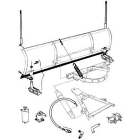 Snowplow Aftermarket Manufacturing SAM Hoses 45 Inch With Swivel-Replaces Meyer No 21856 1304030