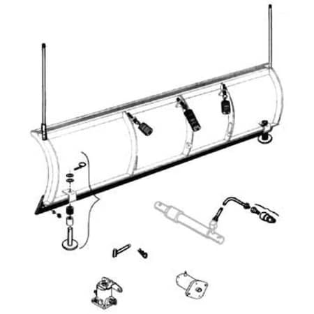 Snowplow Aftermarket Manufacturing Blade Guide Kit, 27 In, Red 1308200