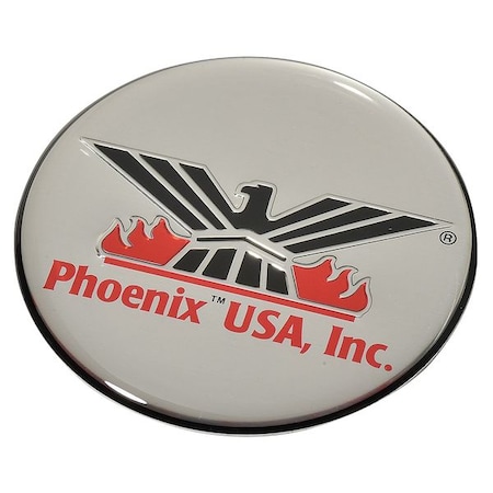 Phoenix Usa Phoenix Logo, 2 In, Silver CLPH2