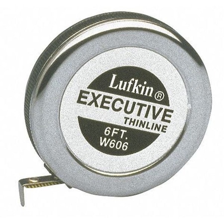 Crescent Lufkin 1/4" x 6' Executive Thinline Yellow Clad Pocket Tape Measure W606