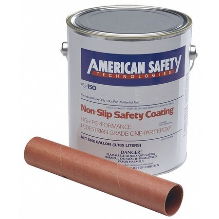 American Safety Technologies 5 Gal. Anti-Slip Floor Coating, Matte Finish, Black, Water Base AS127K