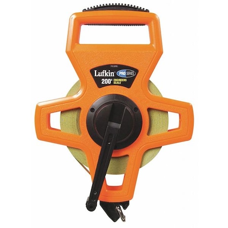 Crescent Lufkin 1/2" x 200' Pro Series Engineer's Ny-Clad Steel Tape Measure PS1808DN