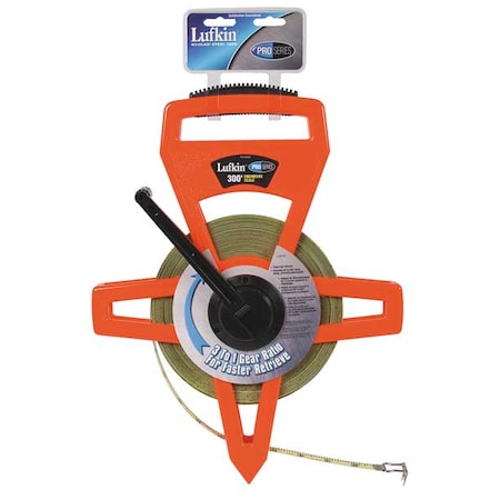 Crescent Lufkin 1/2" x 300' Pro Series Engineer's Ny-Clad Steel Tape Measure PS1809DN
