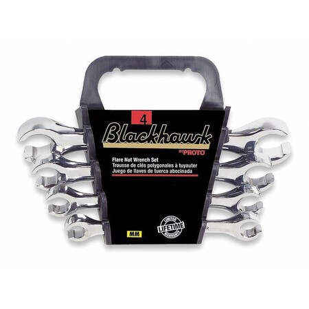 Blackhawk By Proto Flare Nut Wrench Set, 10-21mm, 4 Pc FN-4MNB