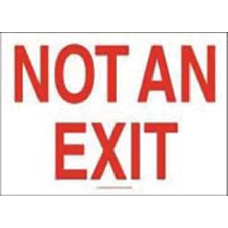 Accuform Exit Sign, 10" x 14", Plastic, English, 14" W, 10" H, Plastic MEXT911VP
