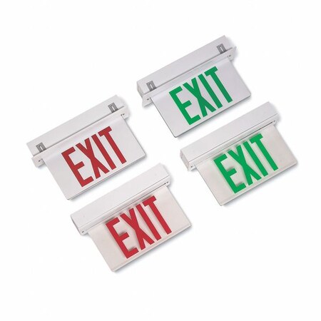 Big Beam Exit Sign, 14.0W, Green, 2 Faces ERXL2WGWCR | Zoro
