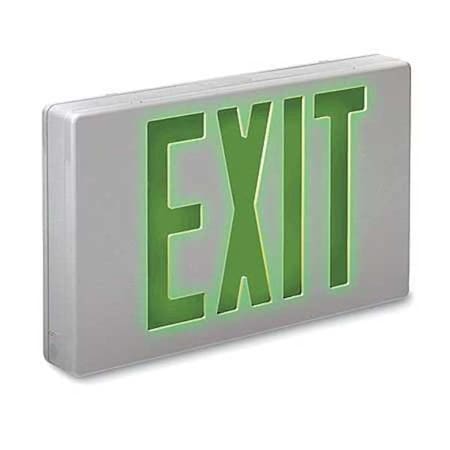 Big Beam Exit Sign, White, 2 Face(s), LED, Universal Mount, Nickel Cadmium EXKL2GWWU