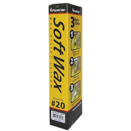 Fastcap Soft Wax Filler System, 1 oz, Refill Stick, Black, Soft Wax WAX20S-10PK