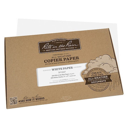 Rite In The Rain COPIER PPR 11 IN WX17 IN L PK200 8517