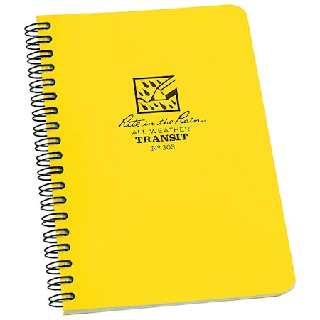 Rite In The Rain All Weather Notebook, Transit, 4-5/8x7 in. 303
