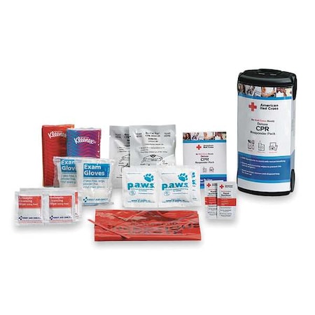 First Aid Only CPR Responder Pack, Plastic Box, 20 Components, 1 People Served RC-642