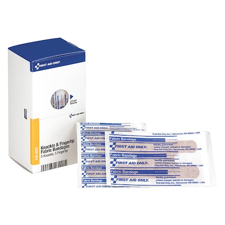 First Aid Only First Aid Kit Refill, 5 Knuckle & 5 Fingertip Fabric Bandages, 10 Per Box FAE-3020